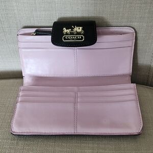 Vintage Horse & Carraliage Coach Madison Black/ Pink OP Art Wallet